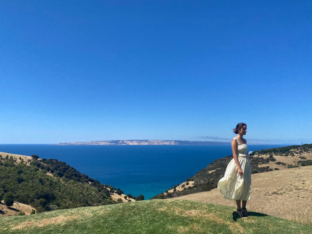 Chanel Contos wearing LRD, an ethical and sustainable womenswear brand  that combines the versatility of an Australian lifestyle with European elegance.